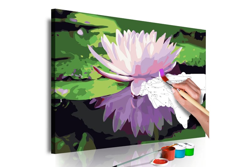 GÖR-DET-SJÄLV Målningar Water Lily 60x40 cm - Artgeist sp. z o. o. - Gör det själv tavlor