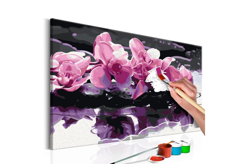 GÖR-DET-SJÄLV Målningar Purple Orchid 60x40 cm - Artgeist sp. z o. o. - Gör det själv tavlor