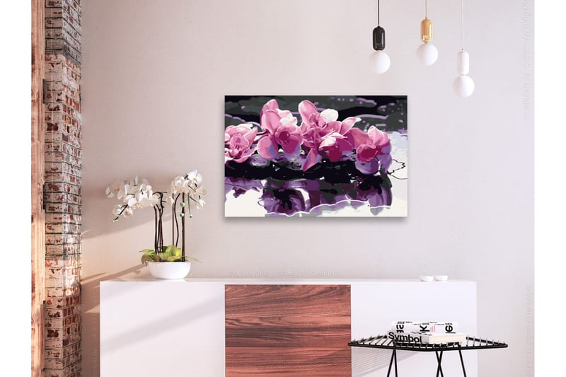 GÖR-DET-SJÄLV Målningar Purple Orchid 60x40 cm - Artgeist sp. z o. o. - Gör det själv tavlor