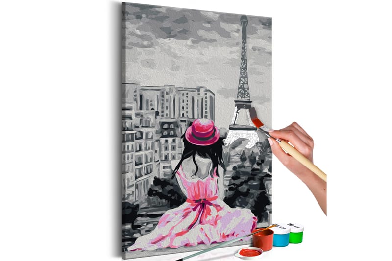 GÖR-DET-SJÄLV Målningar Paris Eiffel Tower View 40x60 cm - Artgeist sp. z o. o. - Gör det själv tavlor