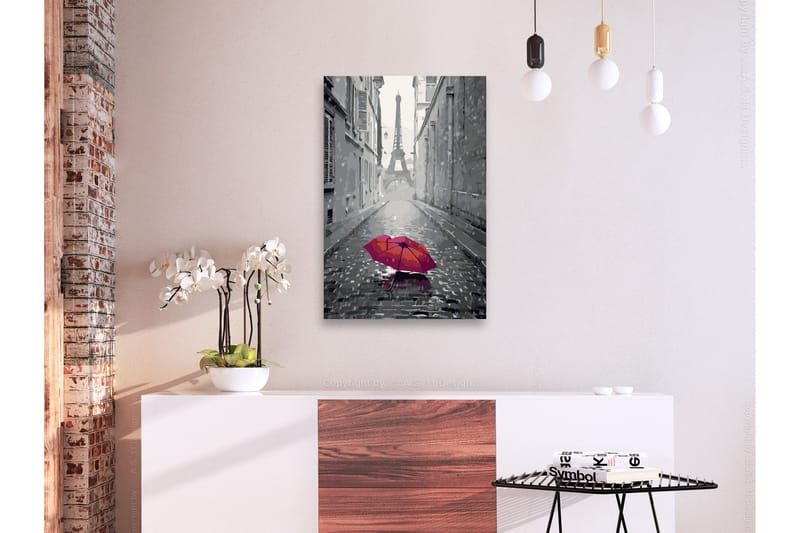 GÖR-DET-SJÄLV Målningar Paris Red Umbrella 40x60 cm - Artgeist sp. z o. o. - Inredning & dekor - Tavlor & konst - Måla själv - Gör det själv tavlor