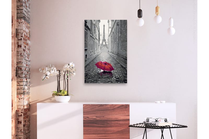 GÖR-DET-SJÄLV Målningar Paris Red Umbrella 40x60 cm - Artgeist sp. z o. o. - Gör det själv tavlor