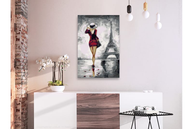GÖR-DET-SJÄLV Målningar Parisian Girl 40x60 cm - Artgeist sp. z o. o. - Gör det själv tavlor