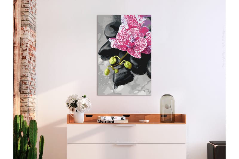 Gör-det-själv Målningar Pink Orchid  40x60 cm - Artgeist sp. z o. o. - Inredning & dekor - Tavlor & konst - Måla själv - Gör det själv tavlor