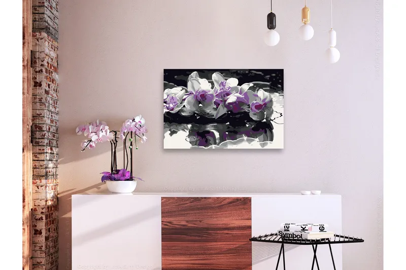 Gör-det-själv Målningar Purple Orchid 60x40 cm - Artgeist sp. z o. o. - Inredning & dekor - Tavlor & konst - Måla själv - Gör det själv tavlor