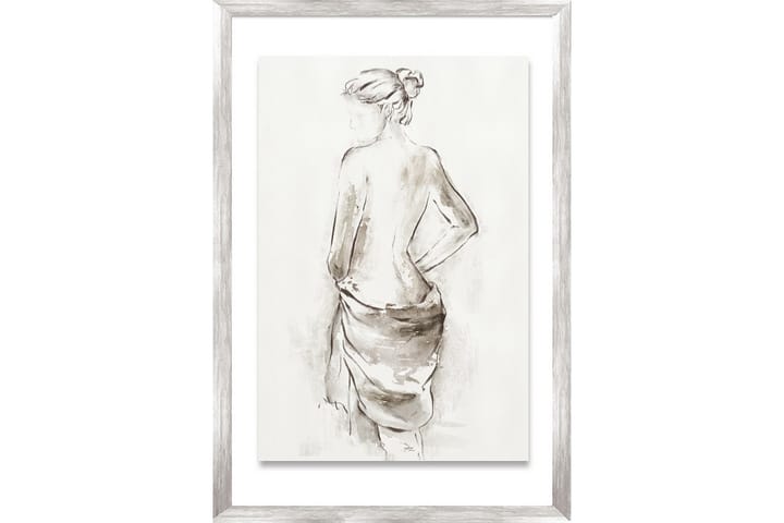 Målning med ram Kvinna med scarf - Tavlor & konst