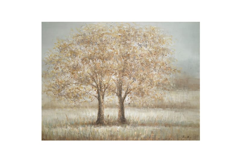 Oljemålning Två träd 90x120cm - Oljemålning