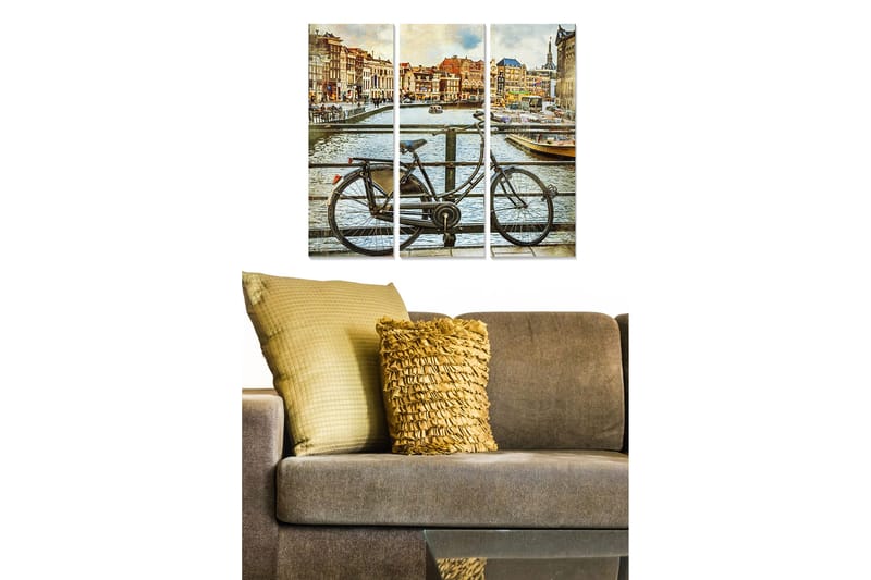Canvastavla City 3-pack Flerfärgad, 20x50 cm