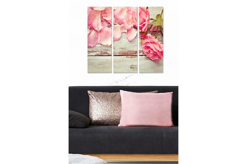 CANVASTAVLA Floral 3-pack Flerfärgad 20x50 cm - Poster & print