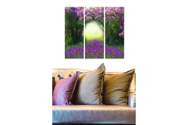 Canvastavla Floral 3-pack Flerfärgad, 20x50 cm