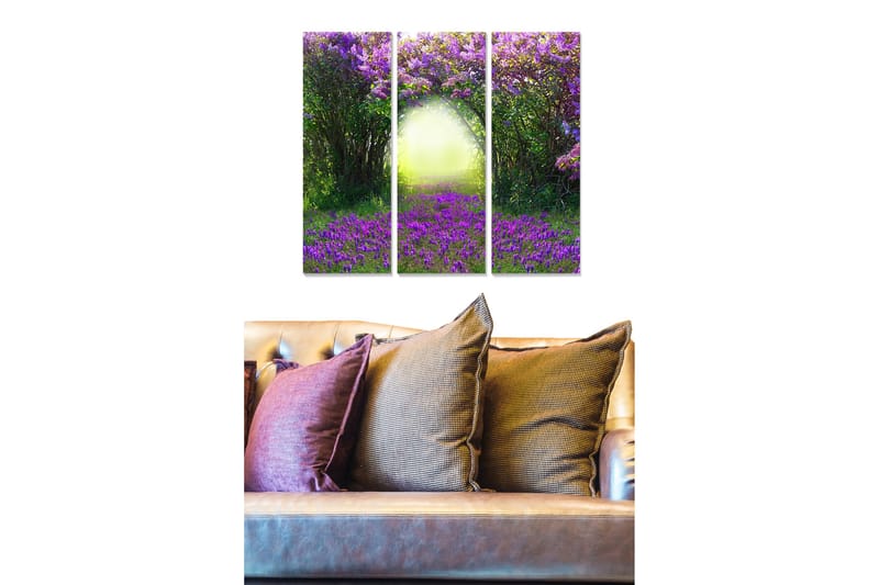 Canvastavla Floral 3-pack Flerfärgad, 20x50 cm