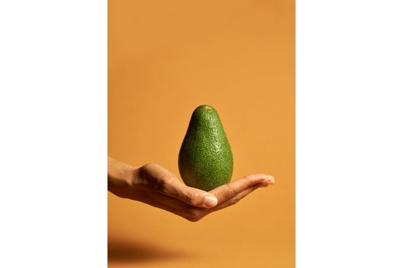 Poster Avocado 70x100 cm, Orange/Grön