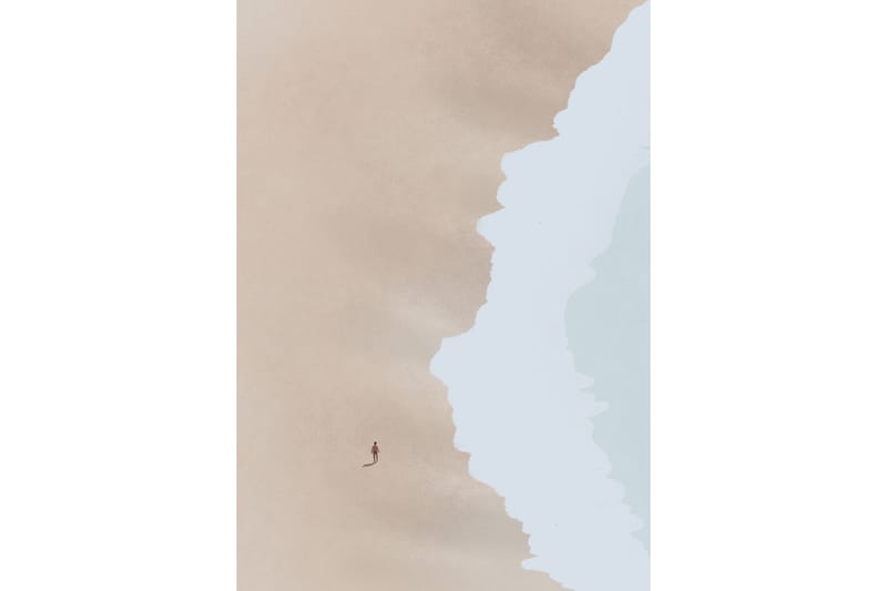 Poster Beach 21x30 cm - Beige - Inredning & dekor - Tavlor & konst - Poster & print
