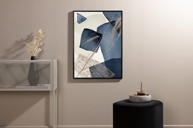 Poster Blue Swirl 30x40 cm - Beige - Inredning & dekor - Tavlor & konst - Poster & print