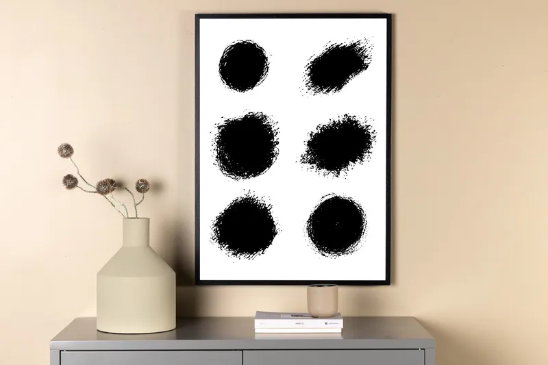 Poster Dots 21x30 cm - Vit - Inredning & dekor - Tavlor & konst - Poster & print
