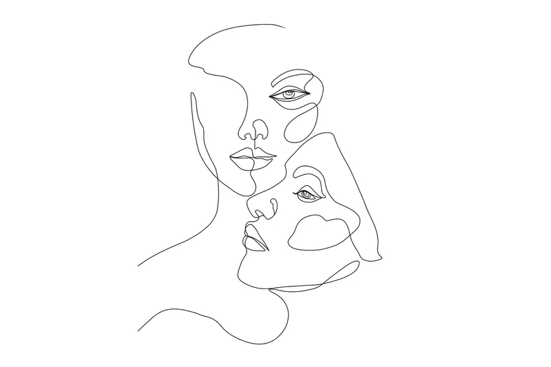 Poster Faces 30x40 cm - Svart/Vit - Inredning & dekor - Tavlor & konst - Poster & print