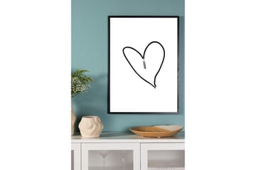 Poster Heart 70x100 cm - Svart/Vit - Inredning & dekor - Tavlor & konst - Poster & print