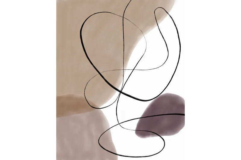 Poster Lines 30x40 cm, Beige