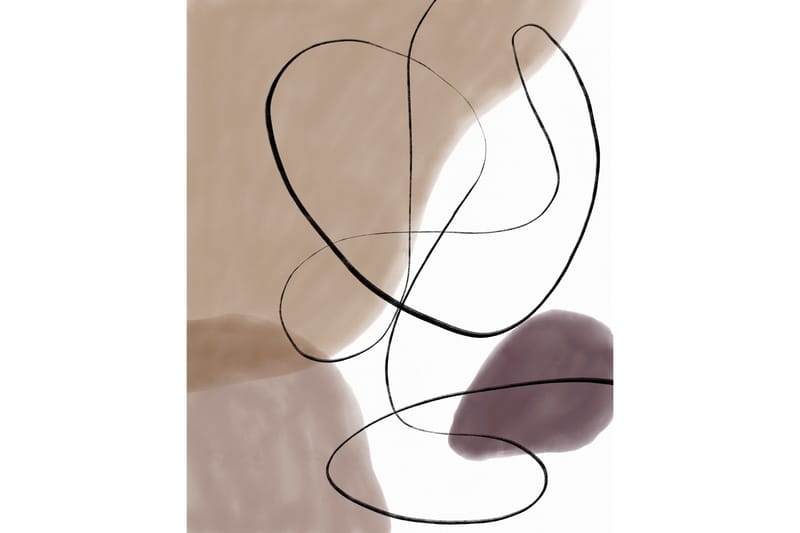 Poster Lines 50x70 cm, Beige