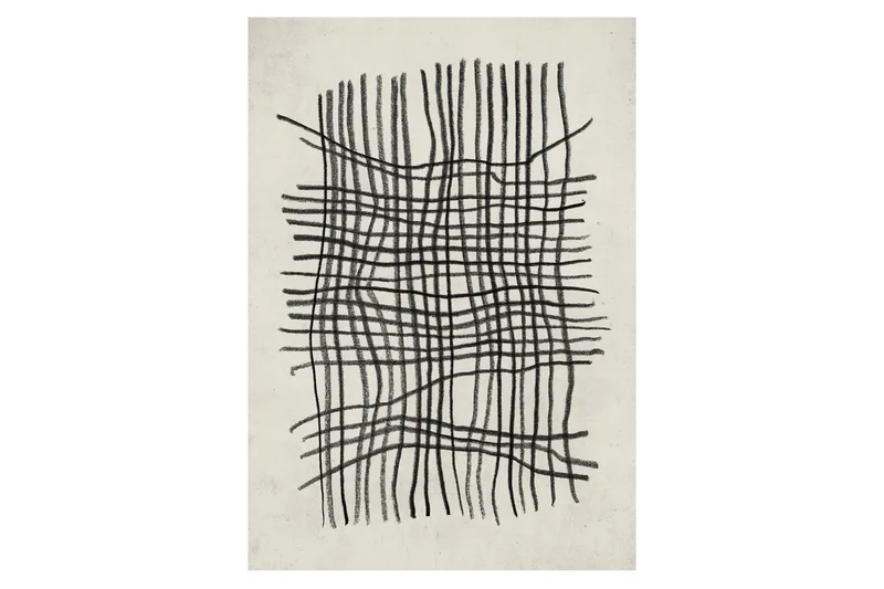 Poster Linework 50x70 cm, Beige/Svart