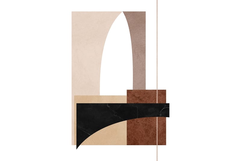 Poster Materials 21x30 cm, Vit/Beige