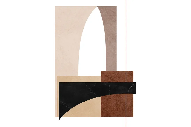 Poster Materials 30x40 cm, Vit/Beige