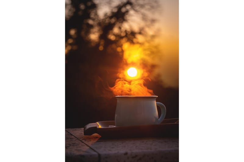 Poster Morning coffee 21x30 cm - Orange/Svart - Inredning & dekor - Tavlor & konst - Poster & print