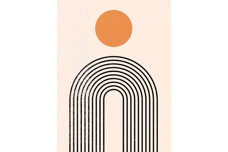 Poster Tempel 50x70 cm, Beige