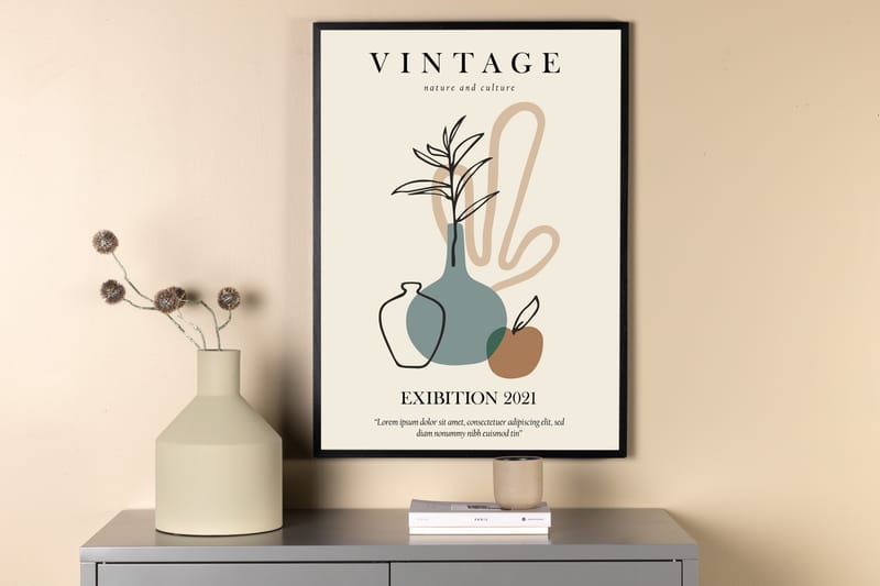 Poster Vintage 21x30 cm - Beige - Inredning & dekor - Tavlor & konst - Poster & print