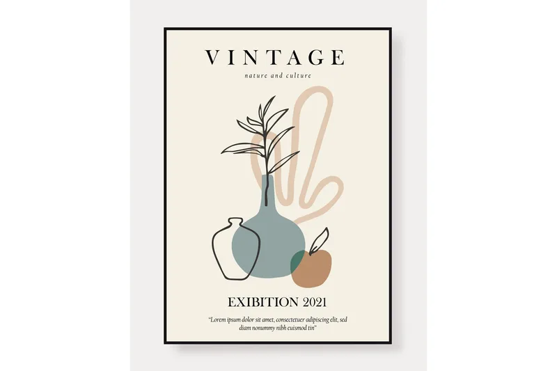 Poster Vintage 30x40 cm, Beige