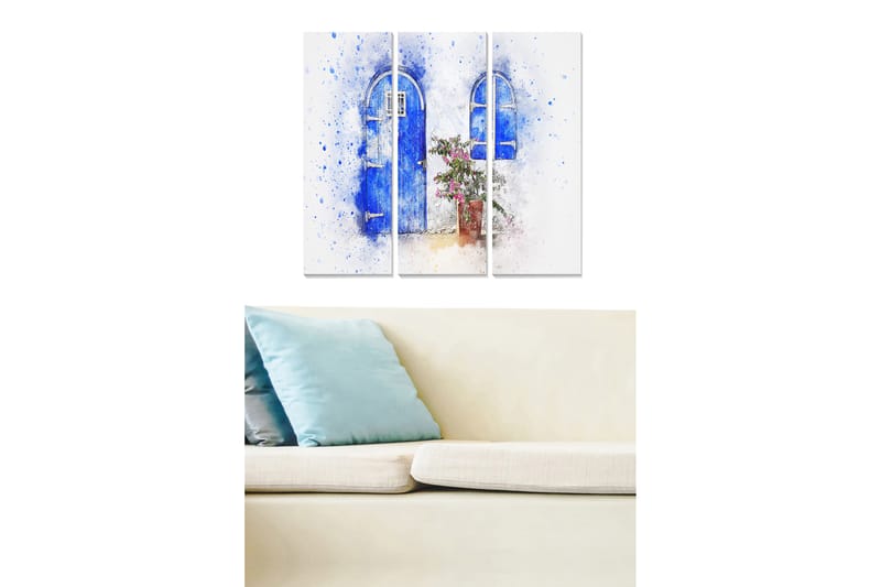 CANVASTAVLA Abstract 3-pack Flerfärgad 20x50 cm - Poster & print