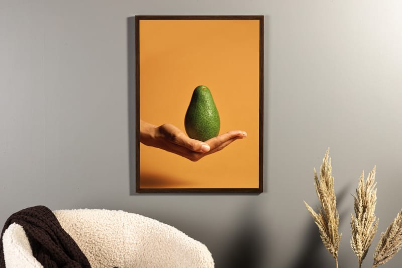 Poster Avocado 30x40 cm Orange/Grön - Poster & print