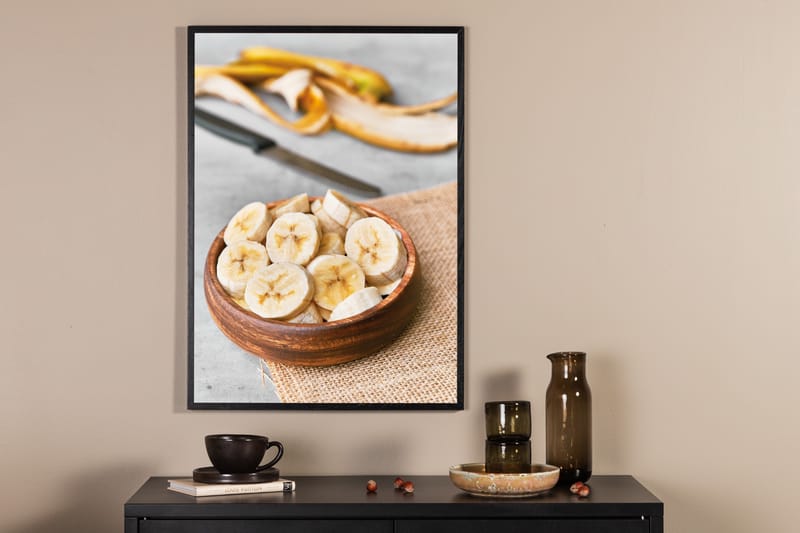 Poster Banana 30x40 cm Gul - Poster & print