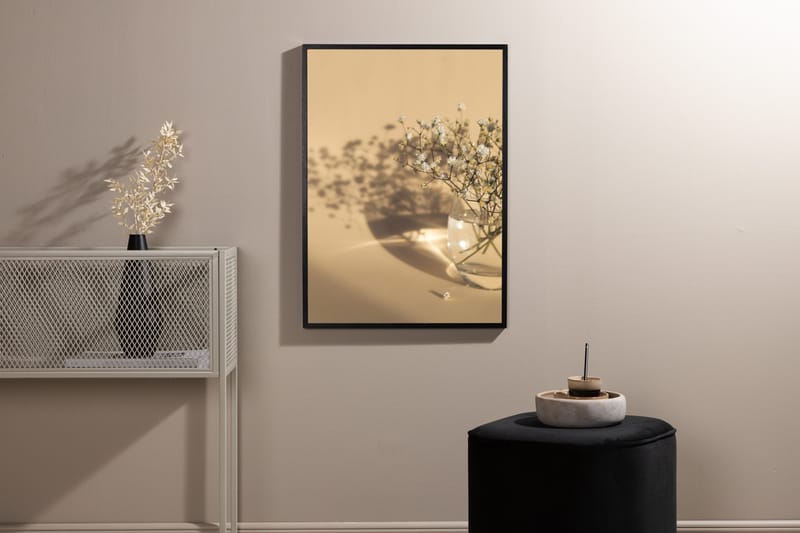 Poster White Flowers 21x30 cm - Beige - Inredning & dekor - Tavlor & konst - Poster & print