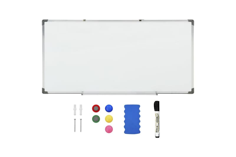 Magnetisk whiteboard vit 110x60 cm stål - Vit - Inredning & dekor - Tavlor & konst - Presentationstavla & rittavla - Whiteboard & glastavla