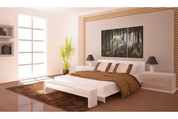 Tavla A White Horse In The Midst Of The Trees 120x80 - Artgeist sp. z o. o. - Inredning & dekor - Tavlor & konst - Canvastavla