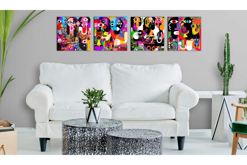 Tavla Abstract Conversations 40x40 - Artgeist sp. z o. o. - Inredning & dekor - Tavlor & konst - Canvastavla