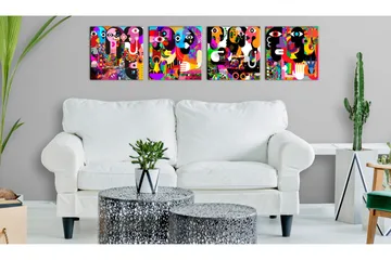 Tavla Abstract Conversations 80x80 - Artgeist sp. z o. o. - Inredning & dekor - Tavlor & konst - Canvastavla