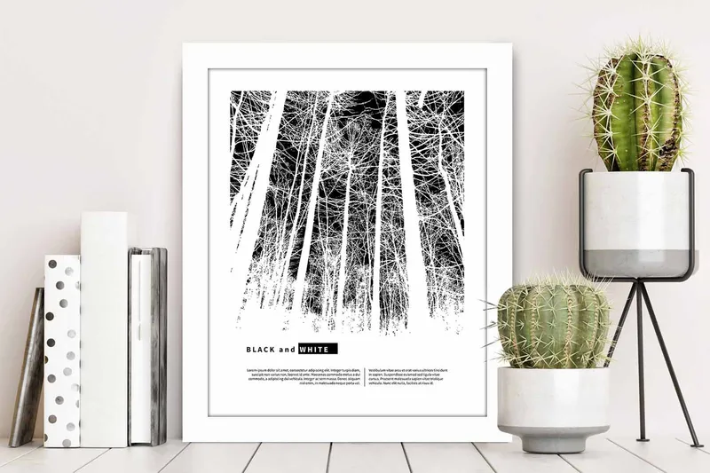 Tavla Abstract med Ram Flerfärgad - 23,5x28,5 cm - Inredning & dekor - Tavlor & konst