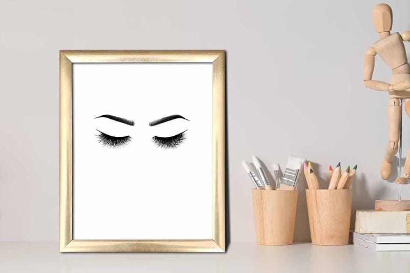 Tavla Abstract med Ram Flerfärgad - 23,5x28,5 cm - Inredning & dekor - Tavlor & konst