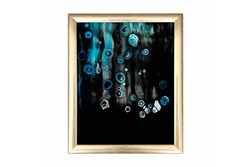 Tavla Abstract med Ram Flerfärgad, 23,5x28,5 cm