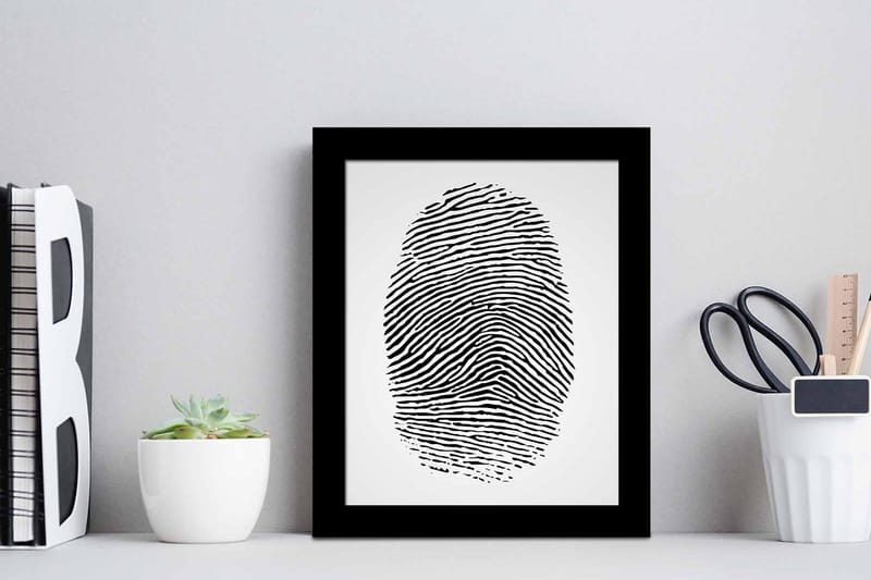 Tavla Abstract med Ram Flerfärgad - 23,5x28,5 cm - Inredning & dekor - Tavlor & konst