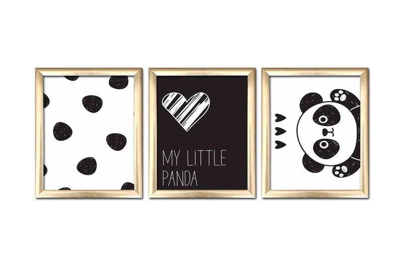 Tavla Animal Med Ram 3-Pack Flerfärgad 23,5X28,5, 23,5x28,5 cm