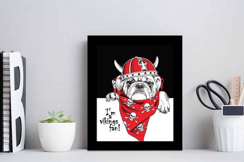 Tavla Animal med Ram Flerfärgad - 23,5x28,5 cm - Inredning & dekor - Tavlor & konst