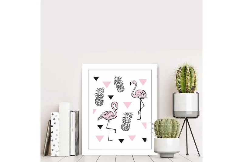 Tavla Animal med Ram Flerfärgad - 23,5x28,5 cm - Inredning & dekor - Tavlor & konst