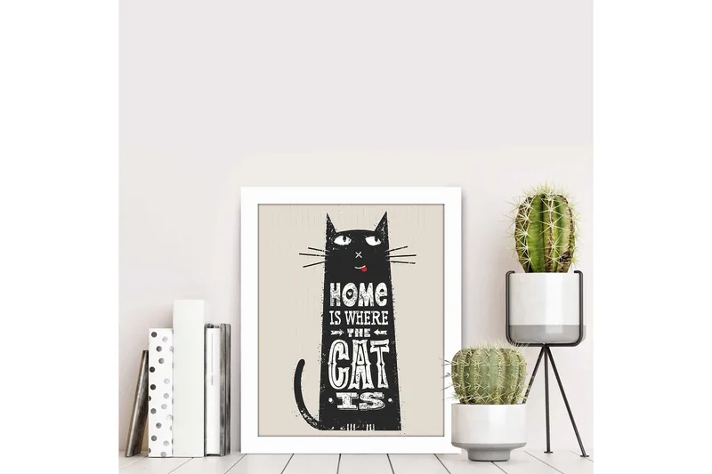 Tavla Animal med Ram Flerfärgad - 23,5x28,5 cm - Inredning & dekor - Tavlor & konst