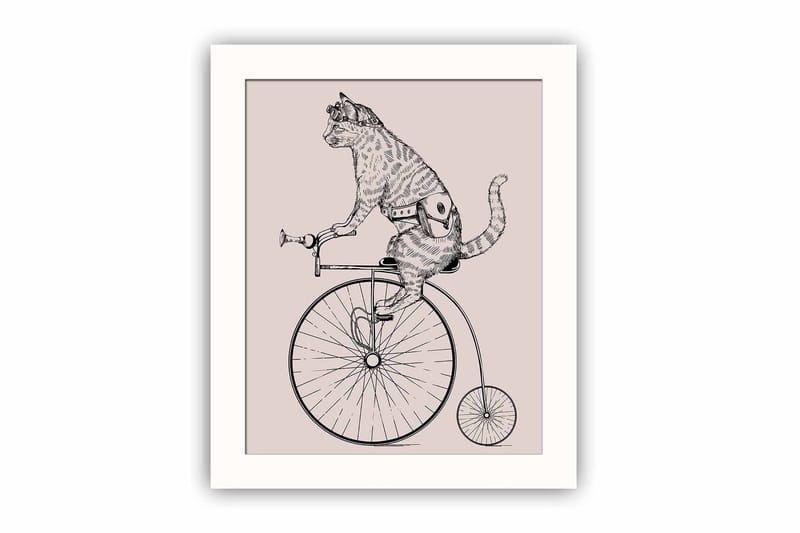 Tavla Animal med Ram Flerfärgad, 23,5x28,5 cm