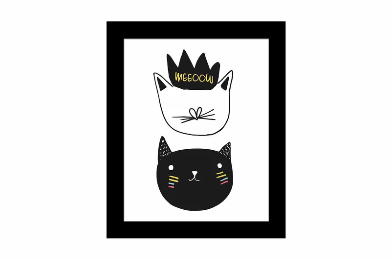 Tavla Animal med Ram Flerfärgad - 23,5x28,5 cm - Inredning & dekor - Tavlor & konst