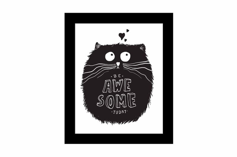 Tavla Animal med Ram Flerfärgad, 23,5x28,5 cm