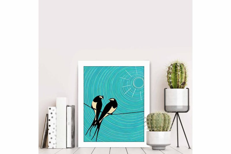 Tavla Animal med Ram Flerfärgad - 23,5x28,5 cm - Inredning & dekor - Tavlor & konst